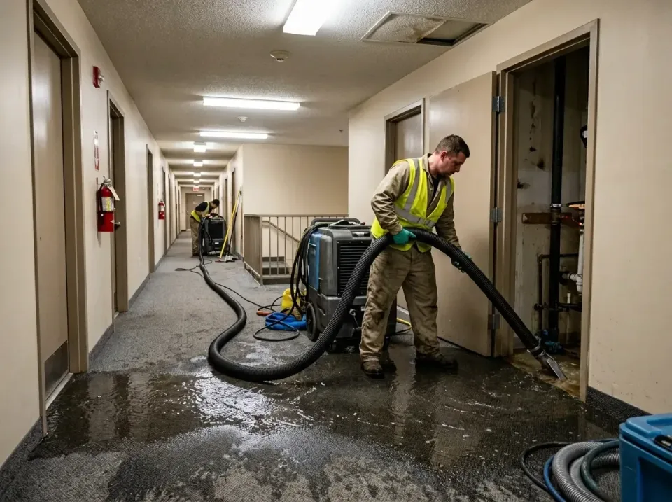 multi-unit-apartment-hallway-f-005 — frequently asked questions, Emergency Burst Pipe Water Extraction & Removal in Rouses P…